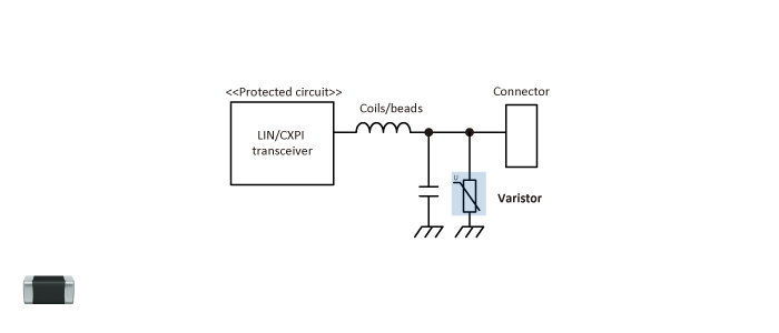 Figure 12　Automotive LAN interface: LIN/CXPI surge/noise suppression