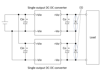 Figure 1　When stacking output voltages of multiple units of products