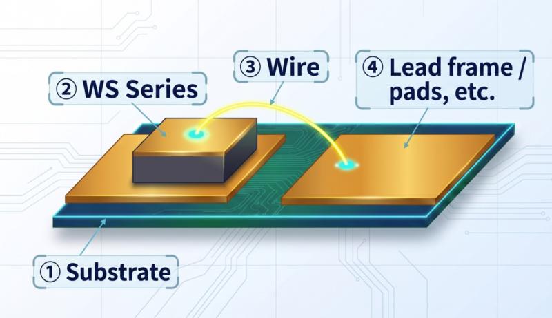 Illustration of wire bonding